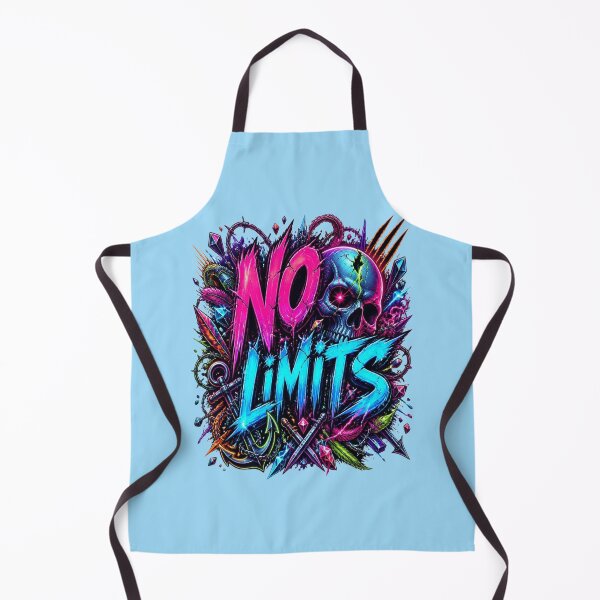 Item preview, No Limits Cyberpunk Neon Graffiti Skull Streetwear T-Shirt designed and sold by weeomano.