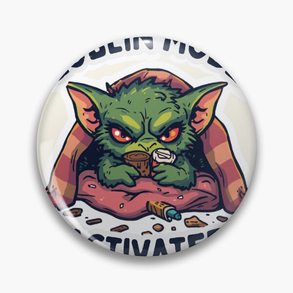 Item preview, Goblin Mode Activated Funny Vintage Badge designed and sold by RedRubyBubble.