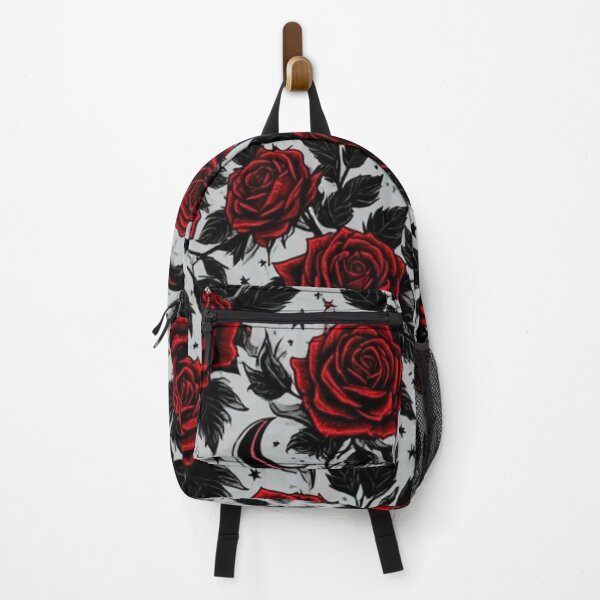 Item preview, Midnight Roses Under the Crescent Moon Graphic Design designed and sold by INKRebelGraphic.
