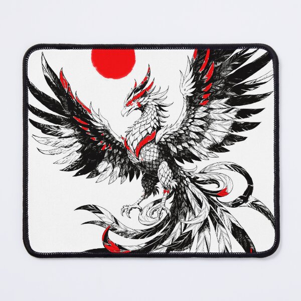 Item preview, Red Sun Japanese Phoenix - Ink Tattoo Art designed and sold by Tsuiho_art.