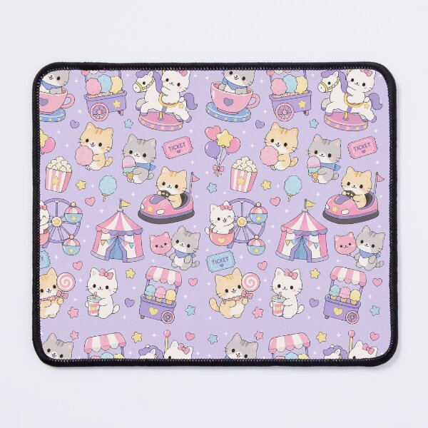 Item preview, Cute Cat Carnival Fair Kawaii Pattern designed and sold by Soft Berry Studio.
