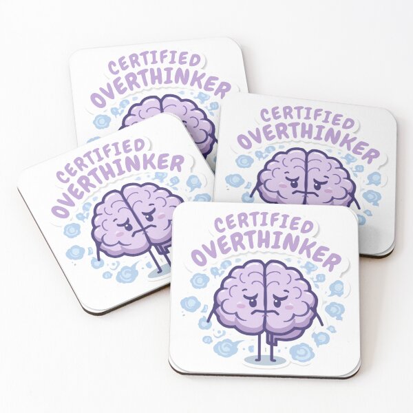 Item preview, Certified Overthinker Funny Vintage Badge Gift designed and sold by RedRubyBubble.