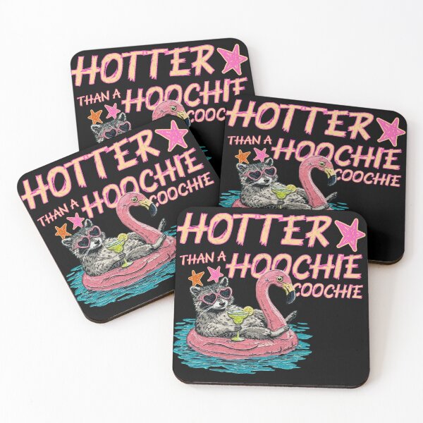 Item preview, Hoochie Coochie Raccoon Flamingo Lake Day designed and sold by EvrmoodCo.