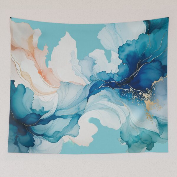 Item preview, Floating Flora (teals) designed and sold by WeaveSphere.