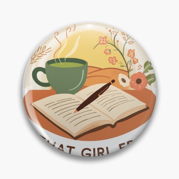 Item preview, That Girl Era Aesthetic Vintage Badge Sticker designed and sold by RedRubyBubble.