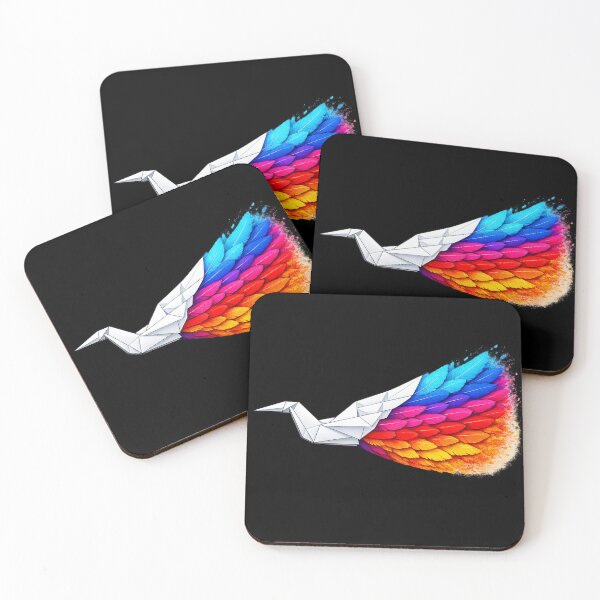 Item preview, Origami Paper Crane – Colorful Feather Wing Transformation Art designed and sold by ArtoryWorks.