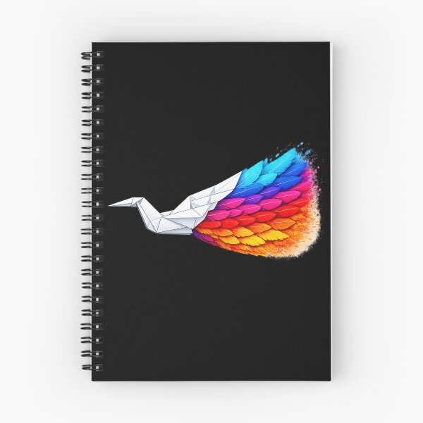 Item preview, Origami Paper Crane – Colorful Feather Wing Transformation Art designed and sold by ArtoryWorks.