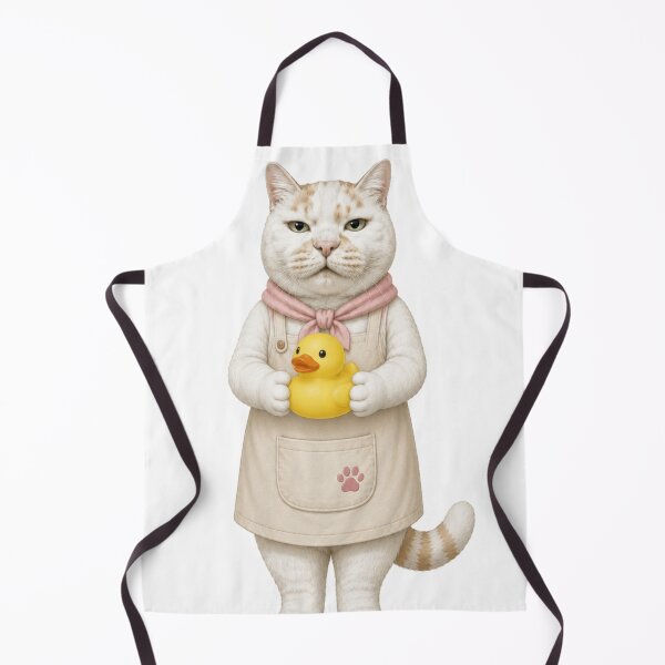 Item preview, The Grumpy Caretaker Cat with Rubber Ducky designed and sold by Komatoya.