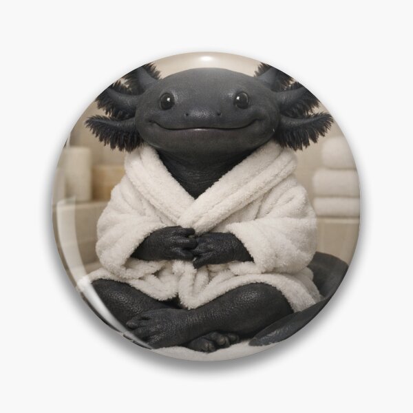 Item preview, Cozy Bathrobe Melanoid Axolotl designed and sold by Sillytoe.