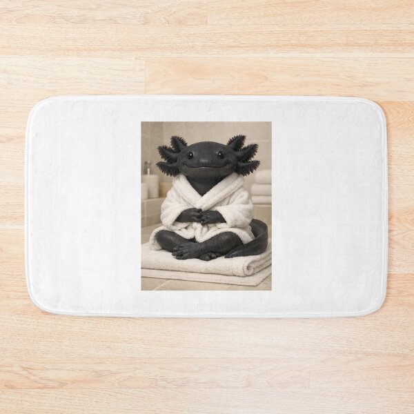 Item preview, Cozy Bathrobe Melanoid Axolotl designed and sold by Sillytoe.