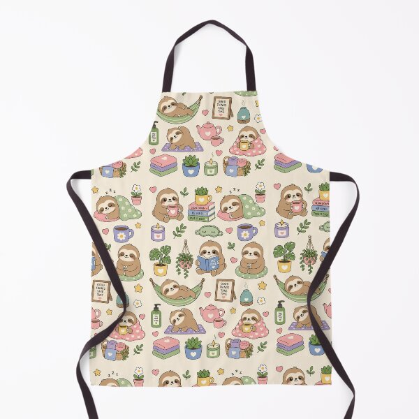 Item preview, Cute Sloth Self Care Cozy Kawaii Pattern designed and sold by Soft Berry Studio.