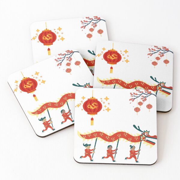 Item preview, Chinese New Year Dragon Dance Cute Illustration designed and sold by Emianartstudio.