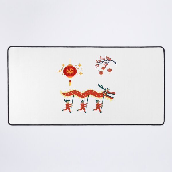 Item preview, Chinese New Year Dragon Dance Cute Illustration designed and sold by Emianartstudio.