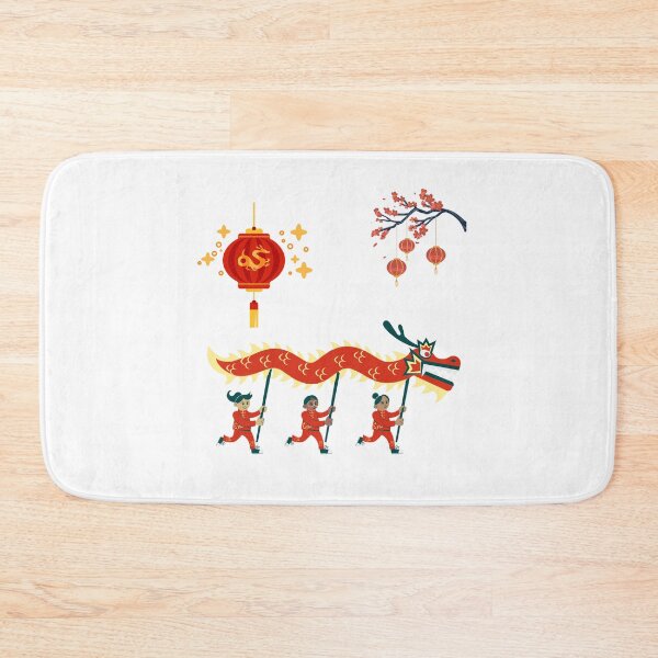 Item preview, Chinese New Year Dragon Dance Cute Illustration designed and sold by Emianartstudio.