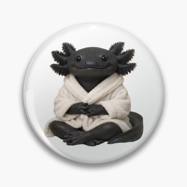 Item preview, Bathrobe Melanoid Axolotl designed and sold by Sillytoe.