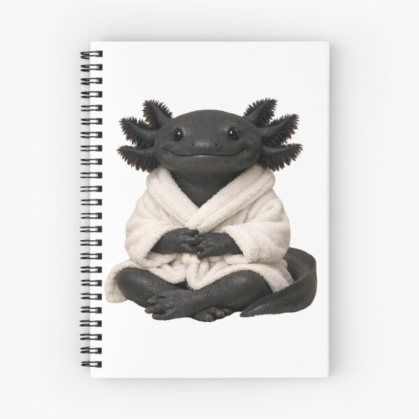 Item preview, Bathrobe Melanoid Axolotl designed and sold by Sillytoe.
