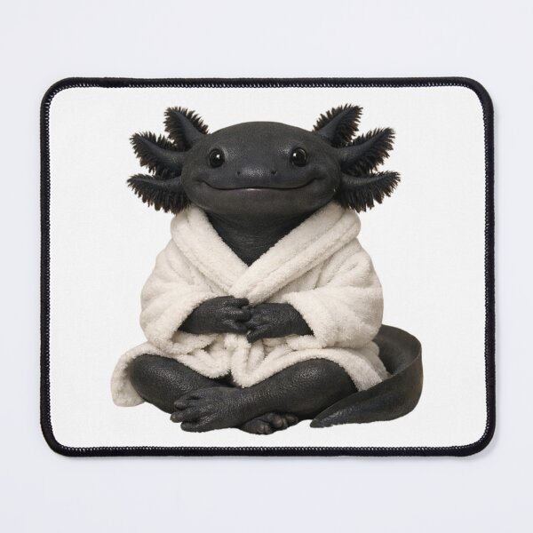 Item preview, Bathrobe Melanoid Axolotl designed and sold by Sillytoe.