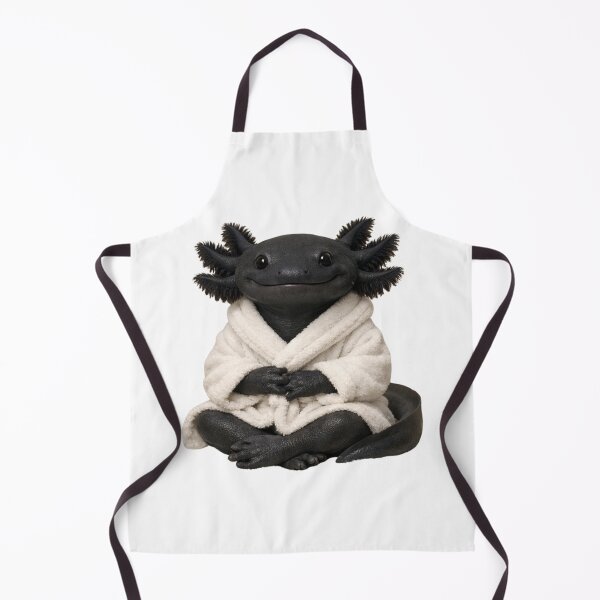 Item preview, Bathrobe Melanoid Axolotl designed and sold by Sillytoe.