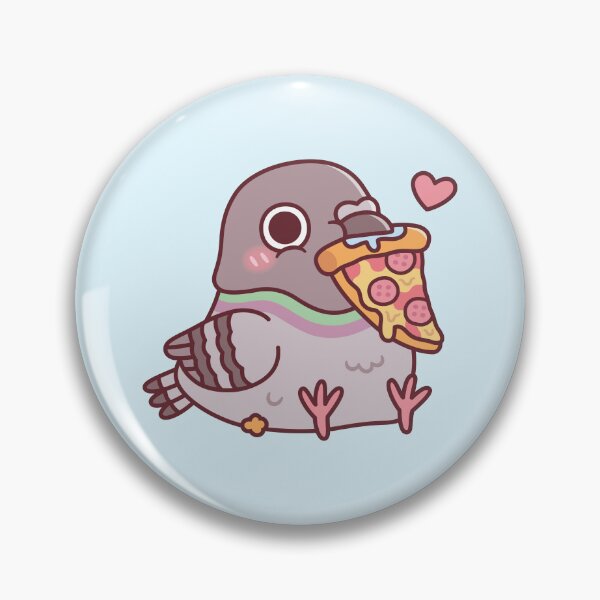 Item preview, Cute Chubby Pigeon Loves Pizza designed and sold by rustydoodle.