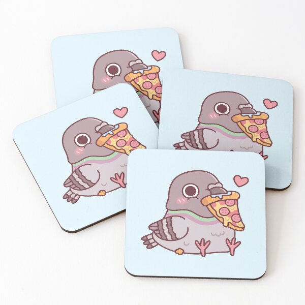 Item preview, Cute Chubby Pigeon Loves Pizza designed and sold by rustydoodle.