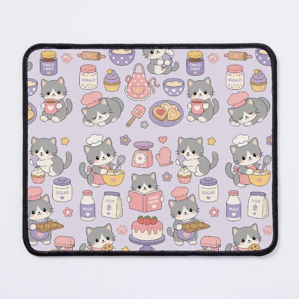 Item preview, Cute Cat Baking Bakery Kawaii Pattern designed and sold by Soft Berry Studio.