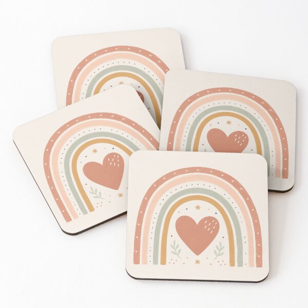 Item preview, Boho Chic Rainbow with Heart designed and sold by EsenciaZen.