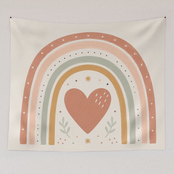 Item preview, Boho Chic Rainbow with Heart designed and sold by EsenciaZen.