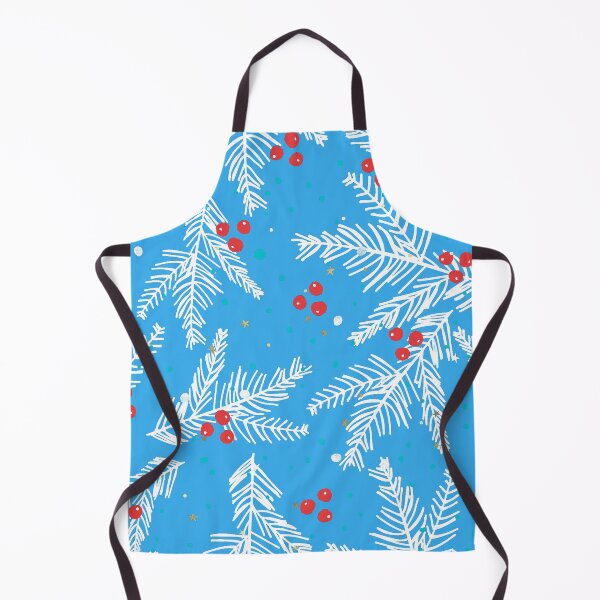 Item preview, Christmas Snowy Branches And Red Berries Aqua Pattern designed and sold by DEC02.