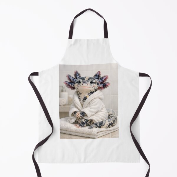 Item preview, Cozy Bathrobe Mosaic Axolotl designed and sold by Sillytoe.