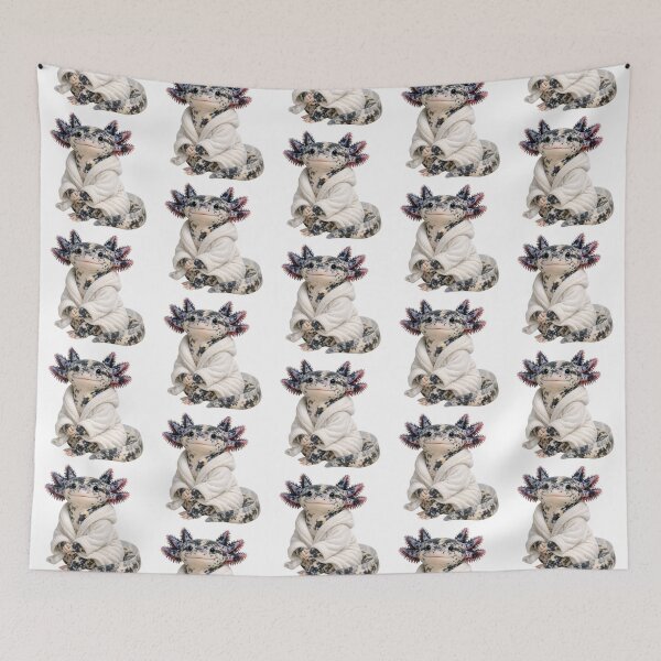 Item preview, Bathrobe Mosaic Axolotl designed and sold by Sillytoe.