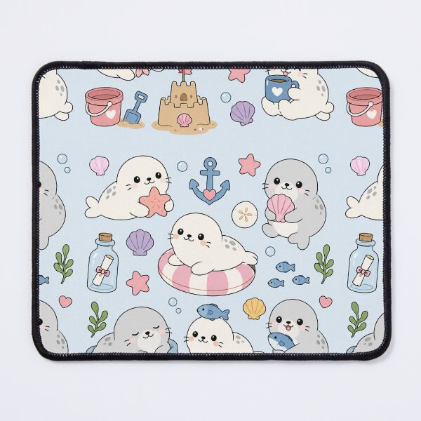 Item preview, Cute Seal Ocean Friends Kawaii Pattern designed and sold by Soft Berry Studio.