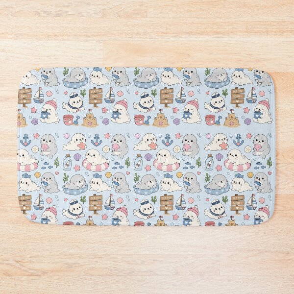Item preview, Cute Seal Ocean Friends Kawaii Pattern designed and sold by Soft Berry Studio.