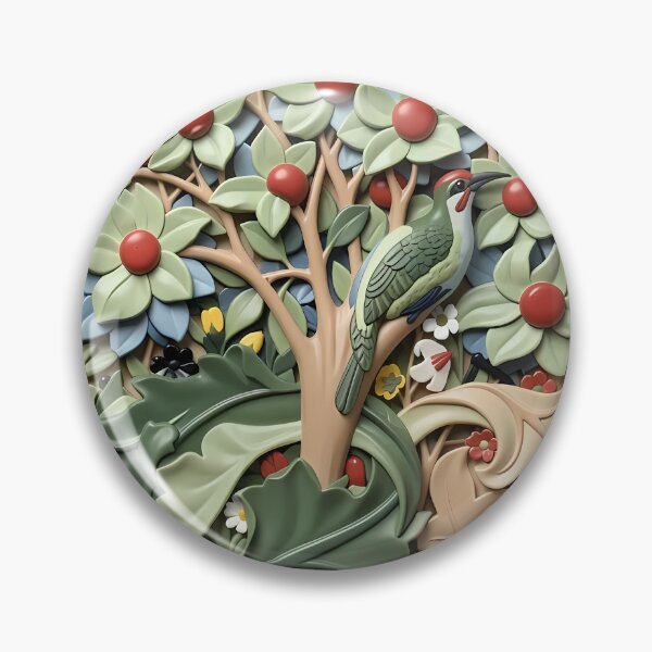 Item preview, William Morris Woodpeckers in Tree designed and sold by Vicky Brago-Mitchell®.