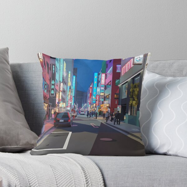 Item preview, Japan street scene at night designed and sold by - Designspace -.
