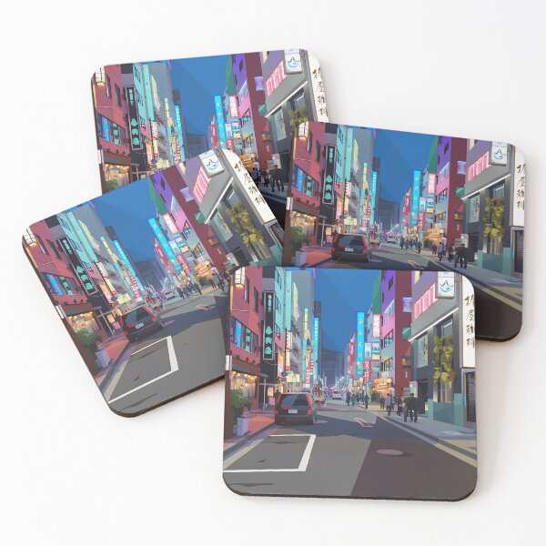 Item preview, Japan street scene at night designed and sold by - Designspace -.