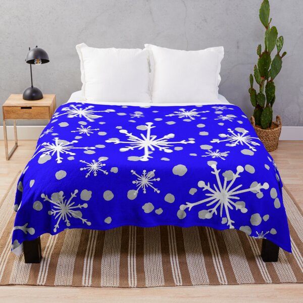 Item preview, Snowflakes Pattern On Christmas And Hanukkah Holiday Blue designed and sold by DEC02.