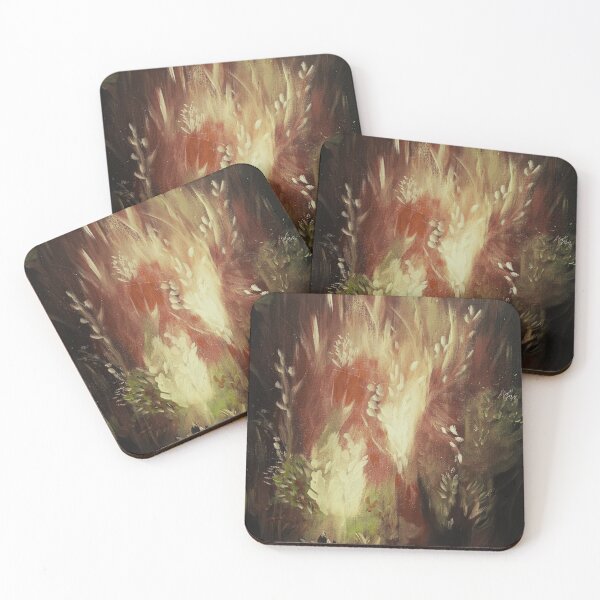 Item preview, Mystical Autumn Forest Fire and Gold Light Painting designed and sold by ArtistsAtticWI.