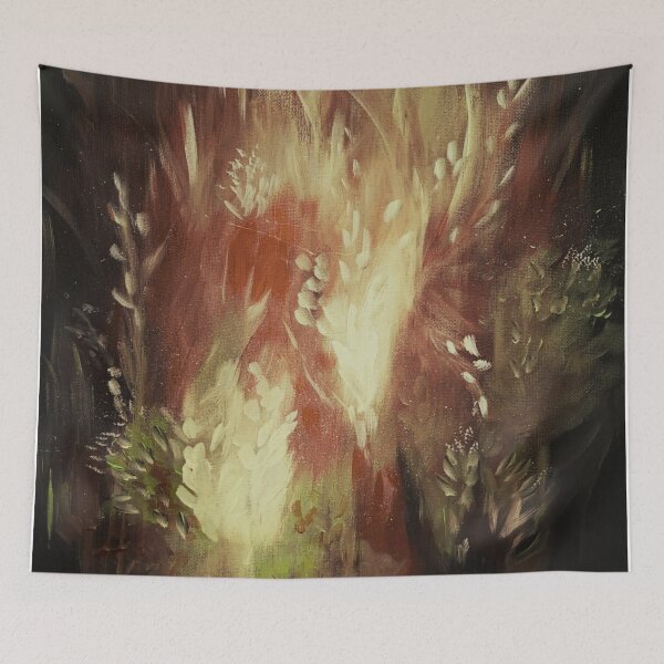 Item preview, Mystical Autumn Forest Fire and Gold Light Painting designed and sold by ArtistsAtticWI.