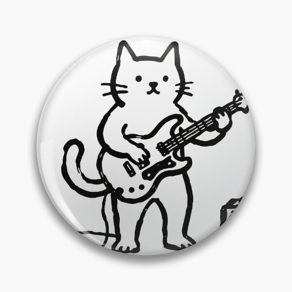 Item preview, Keep It Fuzzy – Funny Cat Playing Guitar Music Lover Graphic designed and sold by cladeart.