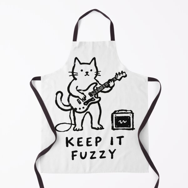 Item preview, Keep It Fuzzy – Funny Cat Playing Guitar Music Lover Graphic designed and sold by cladeart.