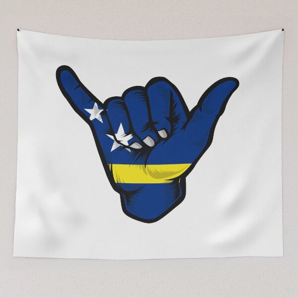 Item preview, Curacao Hang Loose Flag designed and sold by RahallusNtx.