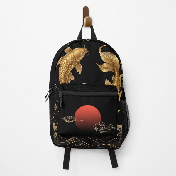 Item preview, Golden Koi Fish and Red Sun Korean Wall Art | Traditional Asian Decor designed and sold by K-Tradition.