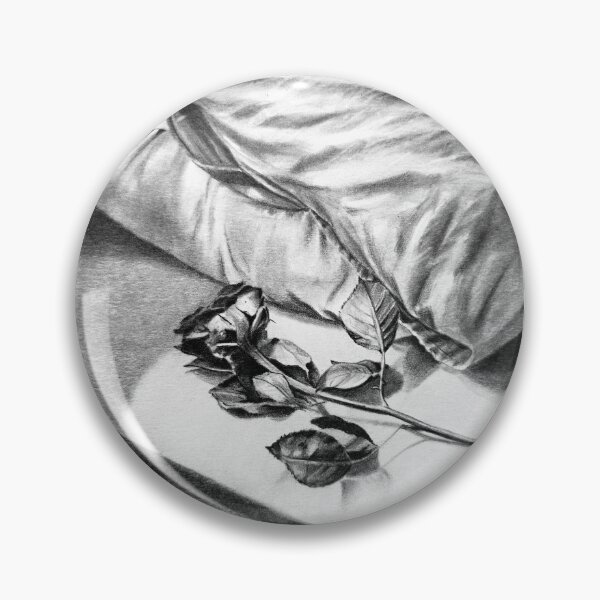Item preview, Withered Rose on White Sheets – Realistic Pencil Drawing designed and sold by BoyanVBart.