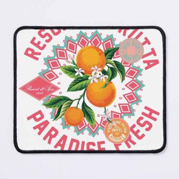 Item preview, Resort Di Frutta Paradise Fresh Orange Citrus Badge T-Shirt designed and sold by Atique Creations.
