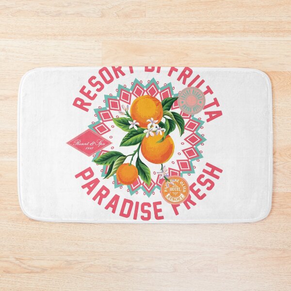 Item preview, Resort Di Frutta Paradise Fresh Orange Citrus Badge T-Shirt designed and sold by Atique Creations.