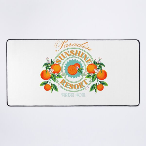 Item preview, Paradise Sunshine Resort Orange Botanical Hotel Badge T-Shirt designed and sold by Atique Creations.