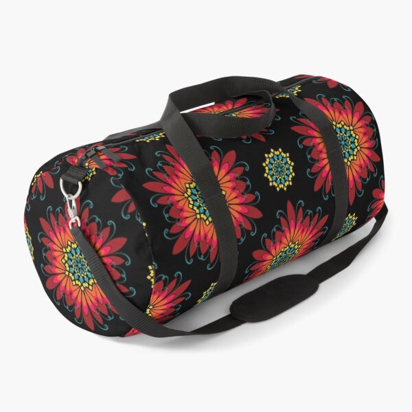 Artikelvorschau, Nahtloses Muster mit warmen roten und orangen floralen Mandalas entworfen und verkauft von PowerAntShop.