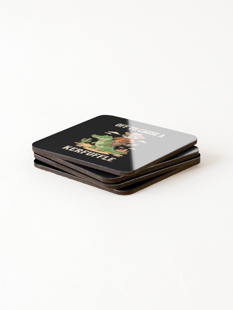 Thumbnail 4 of 5, Coasters (Set of 4), Cowboy Raccoon Kerfuffle Ride designed and sold by PDKDesigns.
