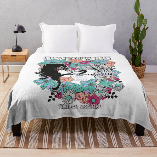 Item preview, Adventure Travel Seeker Since 1997 Floral Wild Cats T-Shirt designed and sold by Atique Creations.