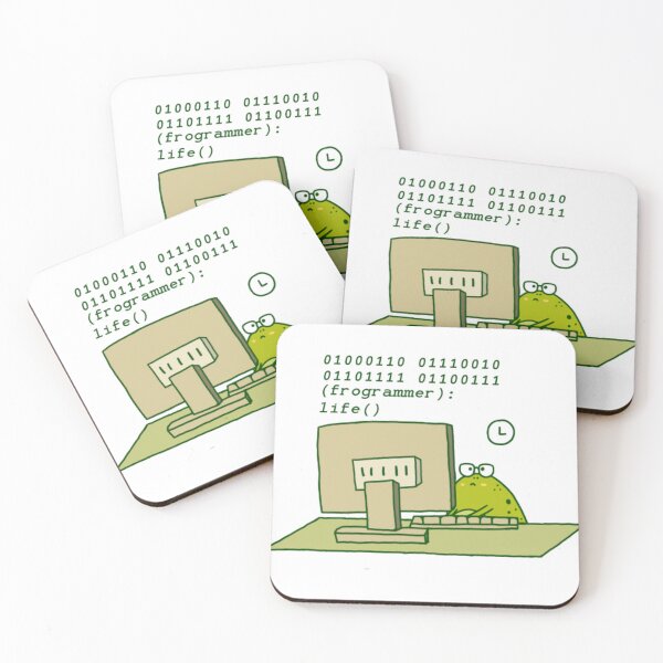 Item preview, Cute Frog Programmer Coding Binary Tech Life designed and sold by Utimaxara.